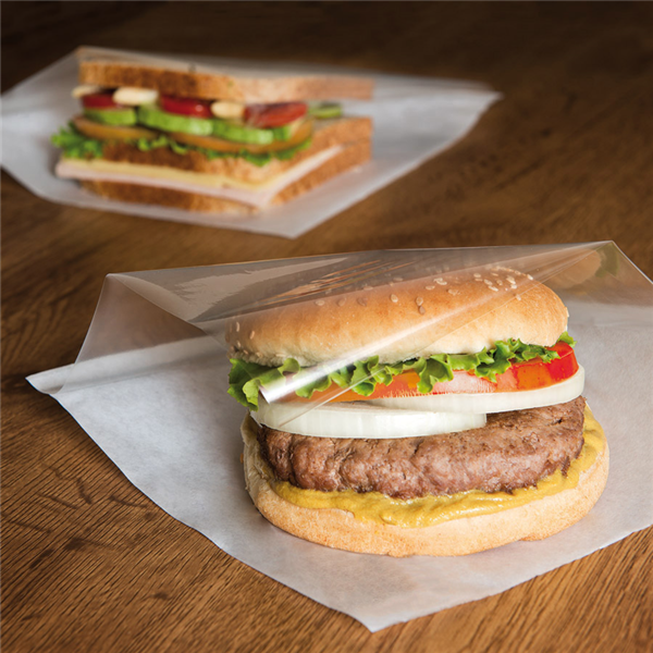 Garcia De Pou BOLSAS ABIERTAS 2 LADOS CON VENTANA 'OPEN PACK' 35 G/M2 + 10 LDPE 19x19 CM BLANCO KRAFT (100 UNID.)