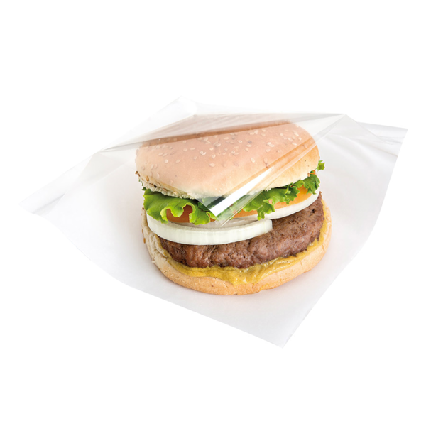 Garcia de pou BOLSAS ABIERTAS 2 LADOS CON VENTANA 'OPEN PACK' 35 G/M2 + 10 LDPE 19x19 CM BLANCO KRAFT (100 UNID.)