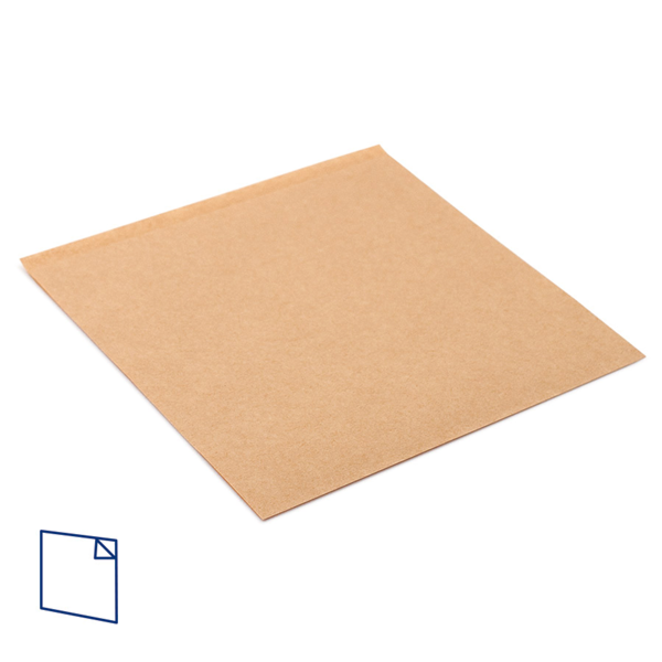 Garcia De Pou BOLSAS ABIERTAS 2 LADOS 'OPEN PACK' 35 G/M2 + 10 LDPE 15x15 2 CM NATURAL KRAFT (100 UNID.)