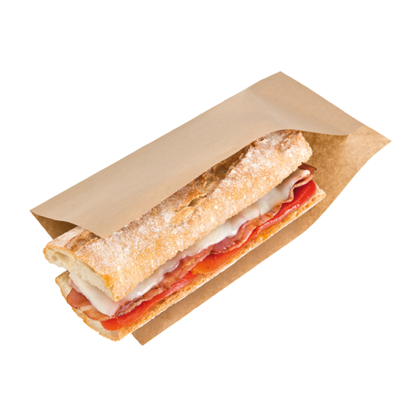 Garcia de pou BOLSAS ABIERTAS PINCHOS HOT DOGS 'OPEN PACK' 35 G/M2 + 10 LDPE 25x13/10 CM NATURAL KRAFT (100 UNID.)