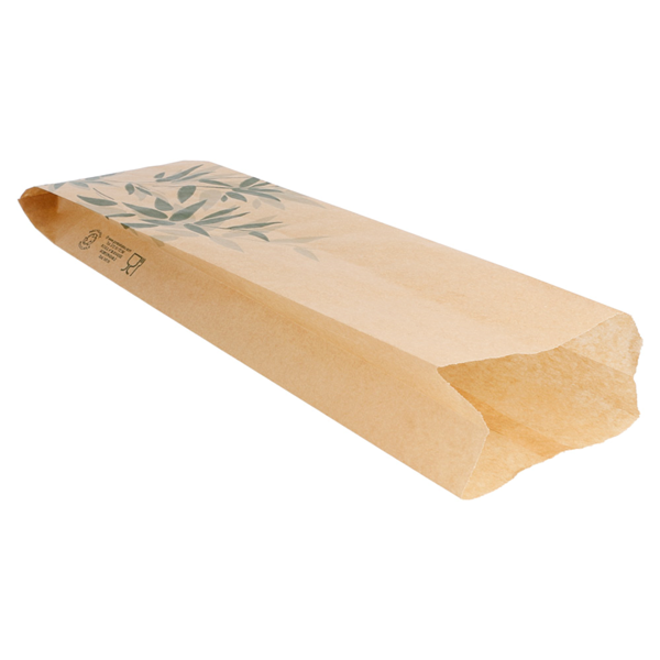 Garcia De Pou BOLSAS BAGUETTES 'FEEL GREEN' 32 G/M2 9+4x30 CM NATURAL PERG. ANTIGRASAS (500 UNID.)