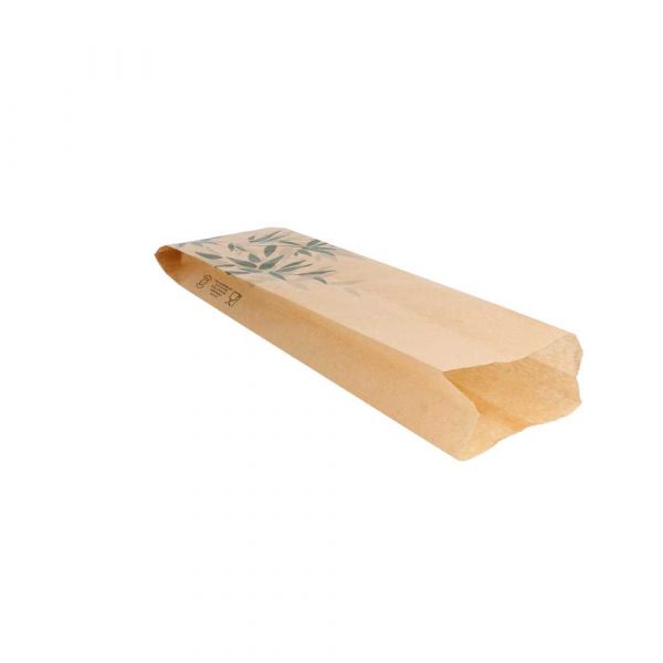 Garcia de pou BOLSAS BAGUETTES 'FEEL GREEN' 32 G/M2 9+4x30 CM NATURAL PERG. ANTIGRASAS (500 UNID.)