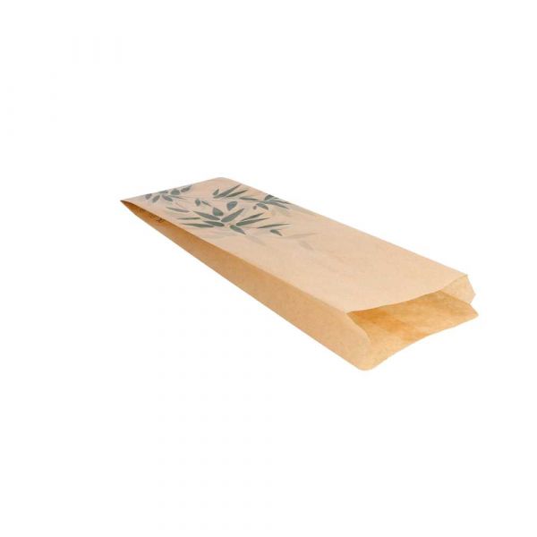Garcia de pou BOLSAS BAGUETTES GARNI 'FEEL GREEN' 34 G/M2 12+4x35 CM NATURAL PERG. ANTIGRASAS (500 UNID.)