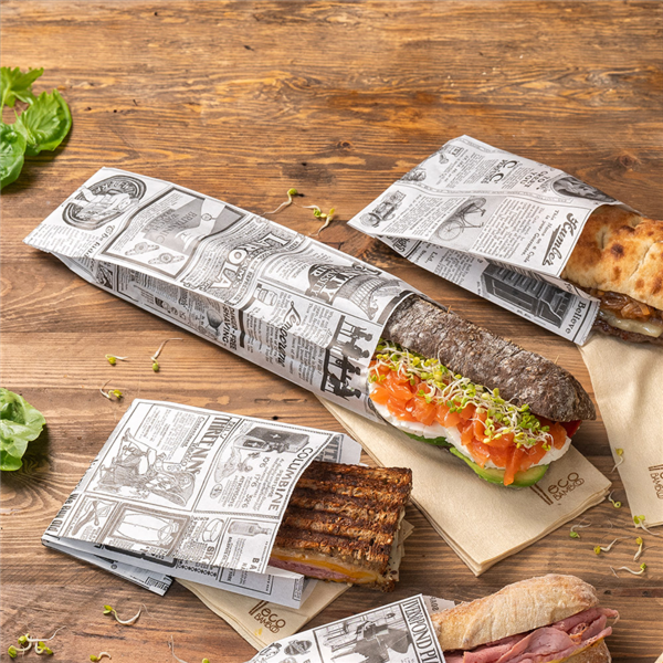 Garcia De Pou BOLSAS BAGUETTES 'TIMES' 35 G/M2 9+4x30 CM BLANCO PERG. ANTIGRASAS (500 UNID.)