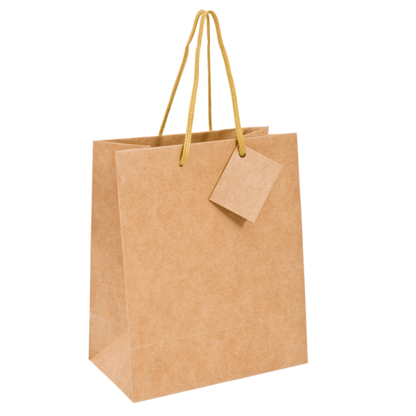 Garcia de pou BOLSAS BOUTIQUE ASA CORDÓN 120 G/M2 40+15x50 CM NATURAL KRAFT (10 UNID.)