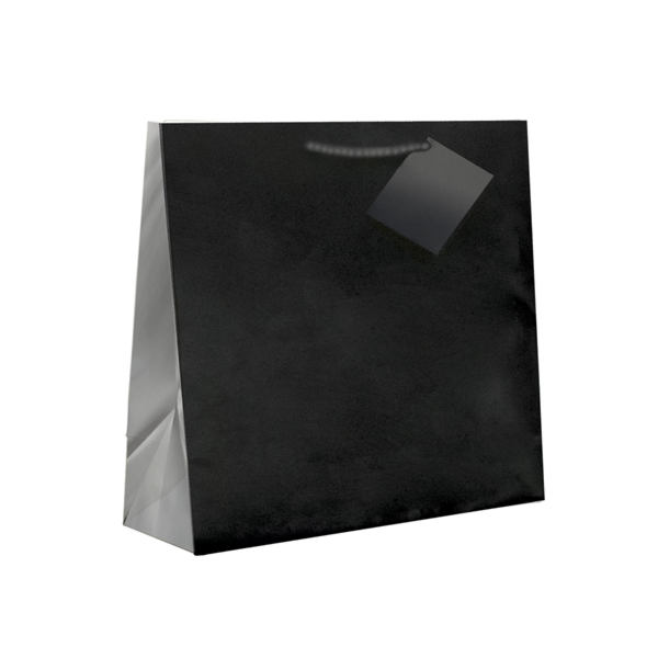 Garcia de pou BOLSAS BOUTIQUE ASA CORDÓN 150 G/M2 19+10x27 CM NEGRO CELULOSA (100 UNID.)