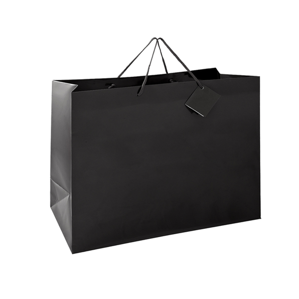 Garcia de pou BOLSAS BOUTIQUE ASA CORDÓN 150 G/M2 40+15x32 CM NEGRO CELULOSA (100 UNID.)