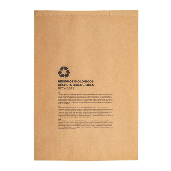 Garcia de pou BOLSAS COMPOSTABLES 8 L 70 G/M2 26+14x35 CM NATURAL KRAFT (500 UNID.)