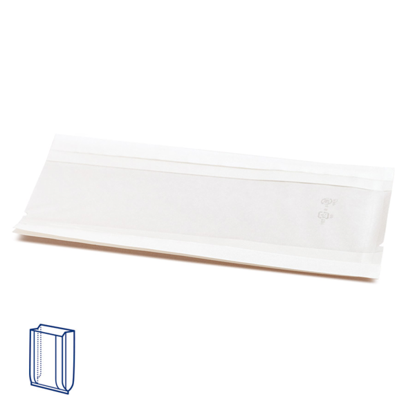 Garcia De Pou BOLSAS CON VENTANA 'PACK DELICATESSEN' 50 G/M2 + 15 PP 11+5x21 CM BLANCO KRAFT (100 UNID.)
