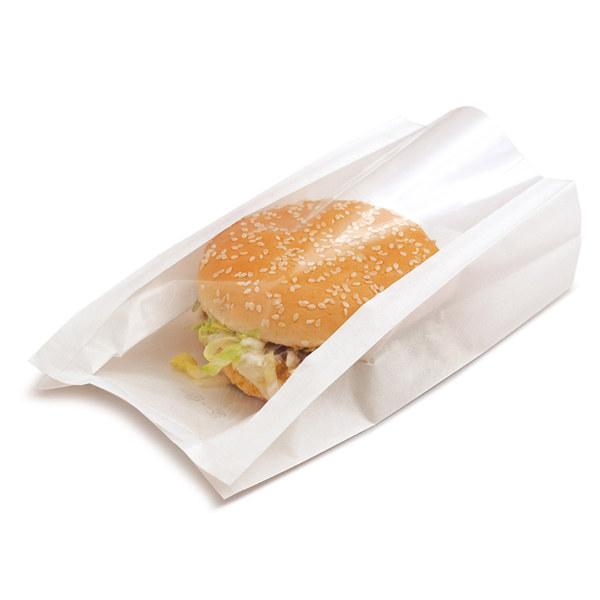 Garcia de pou BOLSAS CON VENTANA 'PACK DELICATESSEN' 50 G/M2 + 15 PP 11+5x21 CM BLANCO KRAFT (100 UNID.)