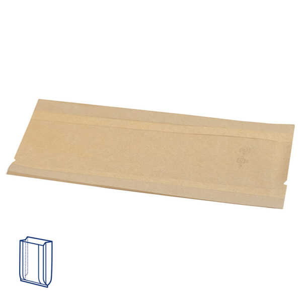 Garcia De Pou BOLSAS CON VENTANA 'PACK DELICATESSEN' 50 G/M2 + 15 PP 11+5x21 CM NATURAL KRAFT (100 UNID.)