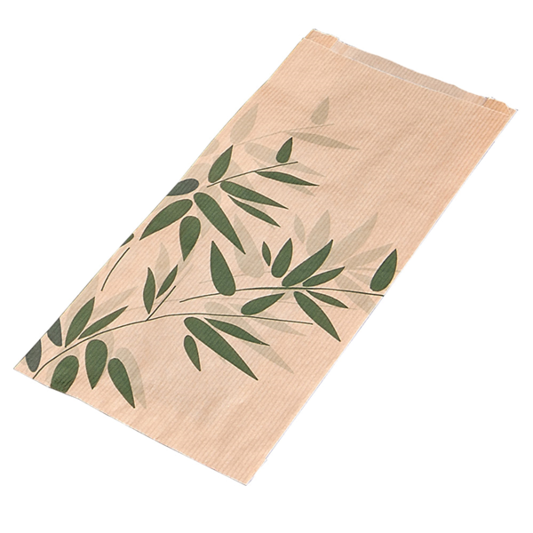 Garcia de pou BOLSAS CROISSANTS 'FEEL GREEN' 32 G/M2 12+5x22 CM NATURAL KRAFT (500 UNID.)