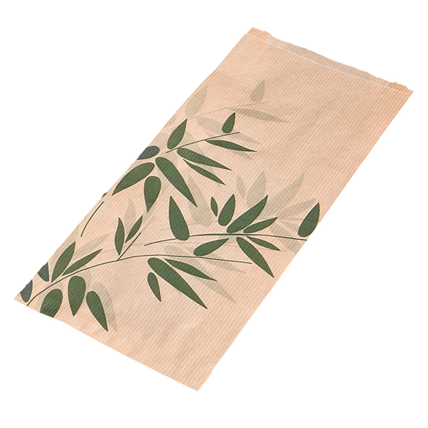 Garcia de pou BOLSAS CROISSANTS 'FEEL GREEN' 32 G/M2 14+7x26 CM NATURAL KRAFT (500 UNID.)