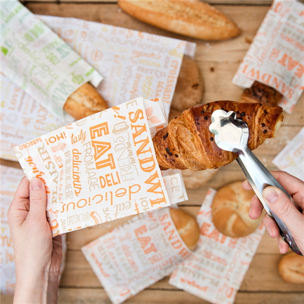 Garcia De Pou BOLSAS CROISSANTS 'PAROLE' 32 G/M2 12+5x14 CM BLANCO CELULOSA (500 UNID.)