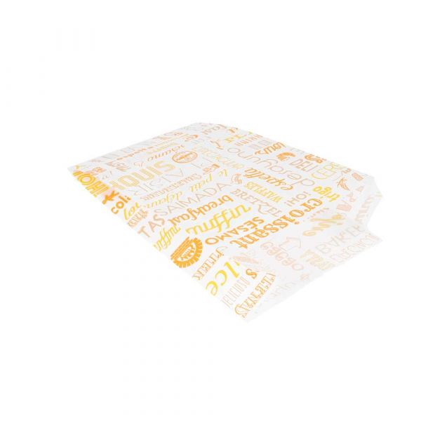 Garcia De Pou BOLSAS CROISSANTS 'PAROLE' 32 G/M2 14+7x22 CM BLANCO CELULOSA (500 UNID.)