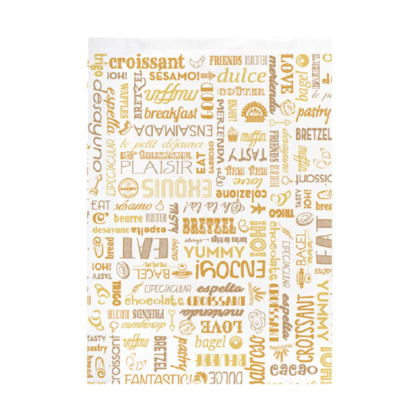 Garcia de pou BOLSAS CROISSANTS 'PAROLE' 32 G/M2 26+8x35 CM BLANCO CELULOSA (250 UNID.)