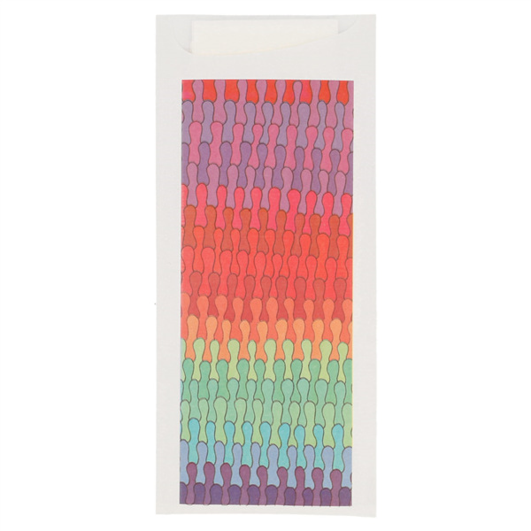 Garcia de pou BOLSAS CUBIERTOS + SERVILLETA 'JUST IN TIME - COLORAMA' 90 + 10PE G/M2 8 5x19 5 CM BLANCO AIRLAID (250 UNID.)