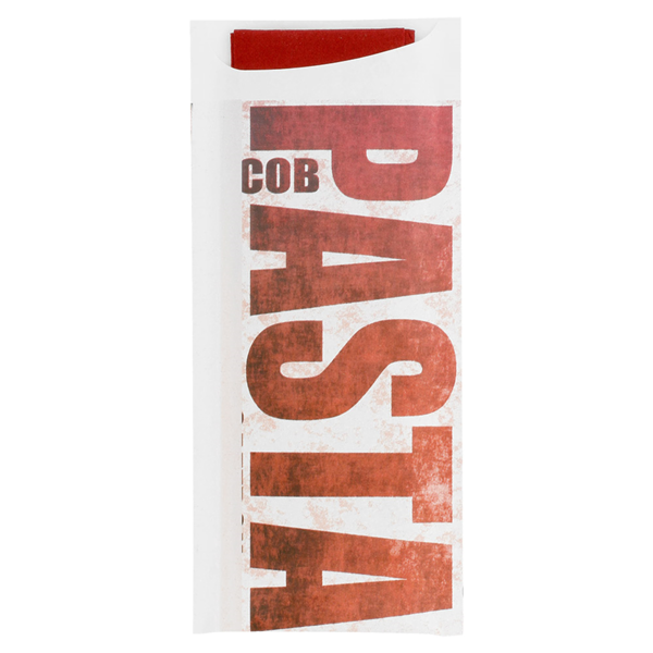 Garcia de pou BOLSAS CUBIERTOS + SERVILLETA 'JUST IN TIME - FAST FOOD' 90 + 10PE G/M2 8 5x19 5 CM BURDEOS AIRLAID (250 UNID.)