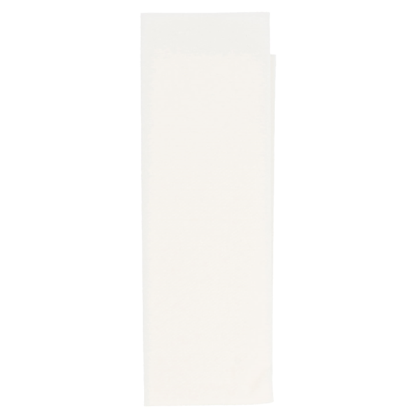 Garcia De Pou BOLSAS CUBIERTOS + SERVILLETA 'JUST IN TIME - PIZZA' 90 + 10 PE G/M2 8 5x19 5 CM BLANCO AIRLAID (250 UNID.)