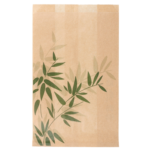 Garcia De Pou BOLSAS HAMBURGUESAS 'FEEL GREEN' 32 G/M2 14+7x22 CM NATURAL PERG. ANTIGRASAS (500 UNID.)