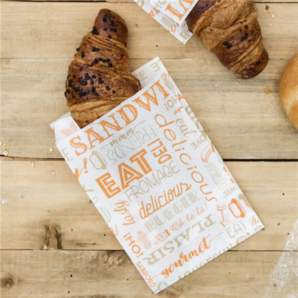 Garcia De Pou BOLSAS HAMBURGUESAS 'PAROLE' 35 G/M2 12+7x18 CM NARANJA PERG. ANTIGRASAS (500 UNID.)