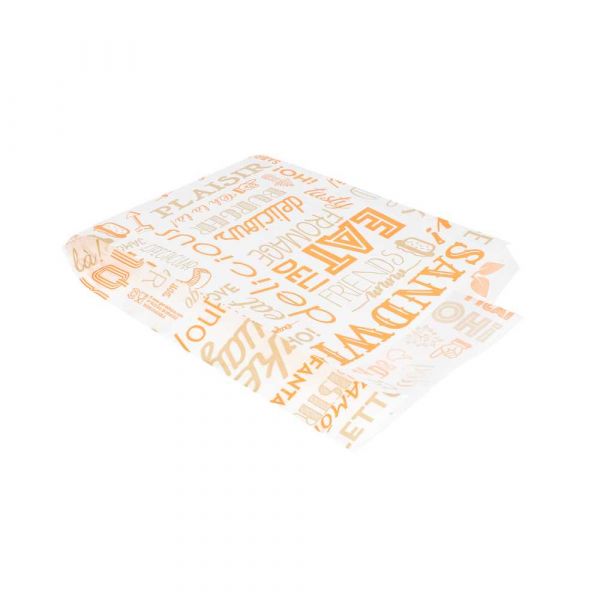 Garcia de pou BOLSAS HAMBURGUESAS 'PAROLE' 35 G/M2 12+7x18 CM NARANJA PERG. ANTIGRASAS (500 UNID.)