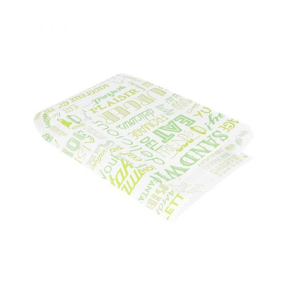Garcia de pou BOLSAS HAMBURGUESAS 'PAROLE' 35 G/M2 14+7x22 CM VERDE PERG. ANTIGRASAS (500 UNID.)