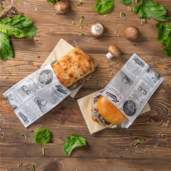 Garcia De Pou BOLSAS HAMBURGUESAS 'TIMES' 35 G/M2 14+7x22 CM BLANCO PERG. ANTIGRASAS (500 UNID.)