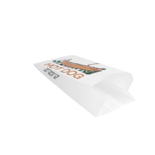 Garcia de pou BOLSAS "HOT DOG" 35 G/M2 7+5x18 CM BLANCO PERG. ANTIGRASAS (500 UNID.)