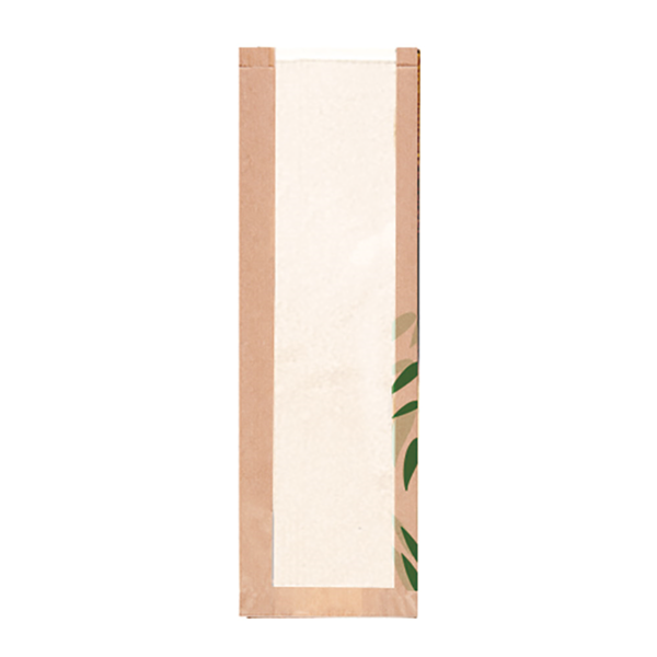 Garcia de pou BOLSAS PAN CON VENTANA ECO 'FEEL GREEN' 32 G/M2 14+4x48 CM NATURAL KRAFT (250 UNID.)