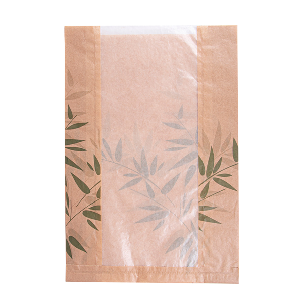 Garcia de pou BOLSAS PAN CON VENTANA ECO 'FEEL GREEN' 32 G/M2 26+10x38 CM NATURAL KRAFT (125 UNID.)
