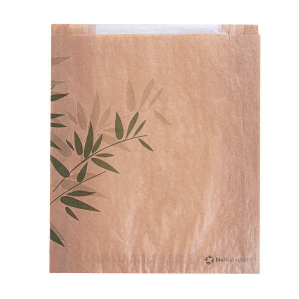 Garcia De Pou BOLSAS PAN CON VENTANA ECO 'FEEL GREEN' 32 G/M2 26+4x30 CM NATURAL KRAFT (250 UNID.)