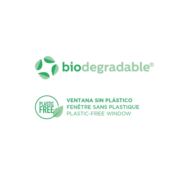 Garcia De Pou BOLSAS PAN CON VENTANA ECO 'FEEL GREEN' 32 G/M2 9+4x35 CM NATURAL KRAFT (250 UNID.)