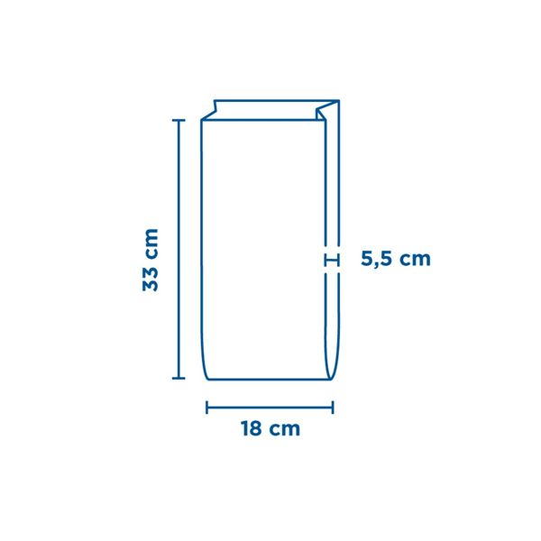 Garcia De Pou BOLSAS PARA 1 POLLO 45 G/M2 + 20µ PP 18+5 5x33 CM BLANCO PAPEL (500 UNID.)