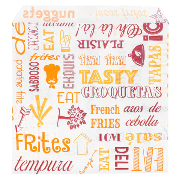 Garcia De Pou BOLSAS PARA FRITOS 'PAROLE' 35 G/M2 12x12 CM BLANCO PERG. ANTIGRASAS (1000 UNID.)