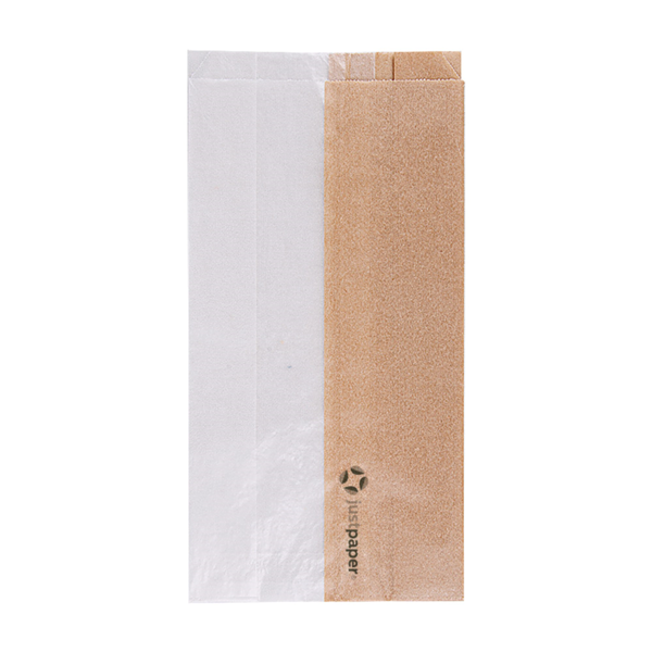 Garcia de pou BOLSAS PARA SÁNDWICHES CON VENTANA ECO 'CORNER WINDOW' 38 G/M2 12+6x23 CM NATURAL PERG. ANTIGRASAS (250 UNID.)