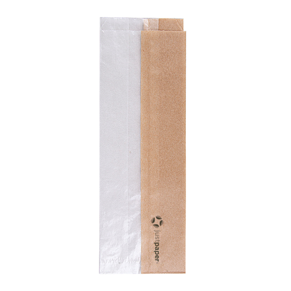 Garcia de pou BOLSAS PARA SÁNDWICHES CON VENTANA ECO 'CORNER WINDOW' 38 G/M2 9+5 5x26 CM NATURAL PERG. ANTIGRASAS (250 UNID.)