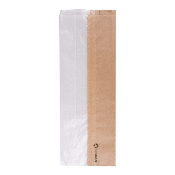 Garcia de pou BOLSAS PARA SÁNDWICHES CON VENTANA ECO 'CORNER WINDOW' 38 G/M2 14+8x38 CM NATURAL PERG. ANTIGRASAS (250 UNID.)