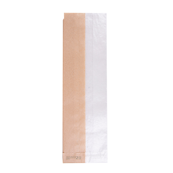 Garcia De Pou BOLSAS PARA SÁNDWICHES CON VENTANA ECO 'CORNER WINDOW' 38 G/M2 9+5 5x30 CM NATURAL PERG. ANTIGRASAS (250 UNID.)