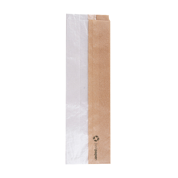 Garcia de pou BOLSAS PARA SÁNDWICHES CON VENTANA ECO 'CORNER WINDOW' 38 G/M2 9+5 5x30 CM NATURAL PERG. ANTIGRASAS (250 UNID.)