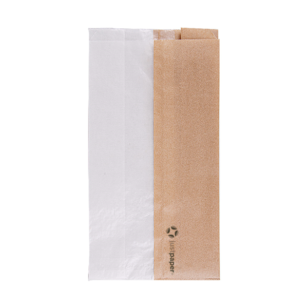 Garcia de pou BOLSAS PARA SÁNDWICHES CON VENTANA ECO 'CORNER WINDOW' 38 G/M2 14+8x26 CM NATURAL PERG. ANTIGRASAS (250 UNID.)