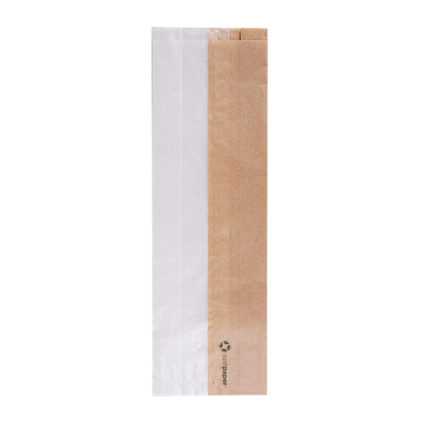 Garcia de pou BOLSAS PARA SÁNDWICHES CON VENTANA ECO 'CORNER WINDOW' 38 G/M2 12+6x38 CM NATURAL PERG. ANTIGRASAS (250 UNID.)