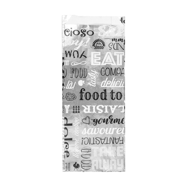 Garcia de pou BOLSAS PARA SÁNDWICHES 'PAROLE' 35+20 G/M2 9+4x22 CM PLATEADO PERGAMINO + ALUMINIO (500 UNID.)