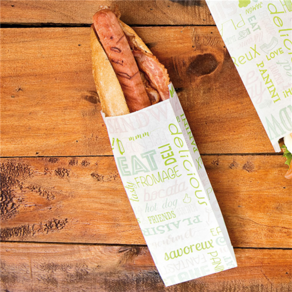 Garcia De Pou BOLSAS SÁNDWICHES 'PAROLE' 35 G/M2 9+4x22 CM BLANCO PERG. ANTIGRASAS (500 UNID.)