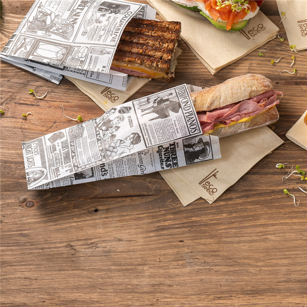 Garcia De Pou BOLSAS SÁNDWICHES 'TIMES' 35 G/M2 9+4x22 CM BLANCO PERG. ANTIGRASAS (500 UNID.)