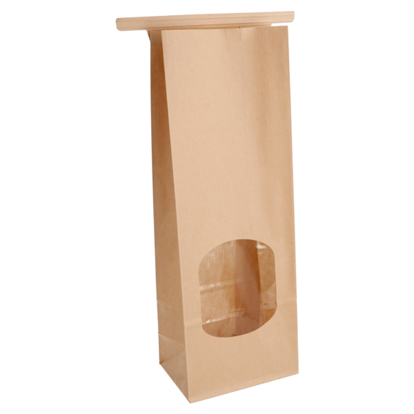 Garcia De Pou BOLSAS SOS AUTOCIERRE CON VENTANA 1300 GR 60 G/M2 + 25µ OPP 9+6x25 CM NATURAL KRAFT (500 UNID.)