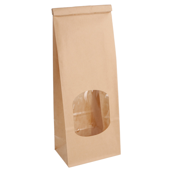 Garcia De Pou BOLSAS SOS AUTOCIERRE CON VENTANA 1300 GR 60 G/M2 + 25µ OPP 9+6x25 CM NATURAL KRAFT (500 UNID.)