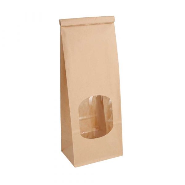 Garcia de pou BOLSAS SOS AUTOCIERRE CON VENTANA 1300 GR 60 G/M2 + 25µ OPP 9+6x25 CM NATURAL KRAFT (500 UNID.)