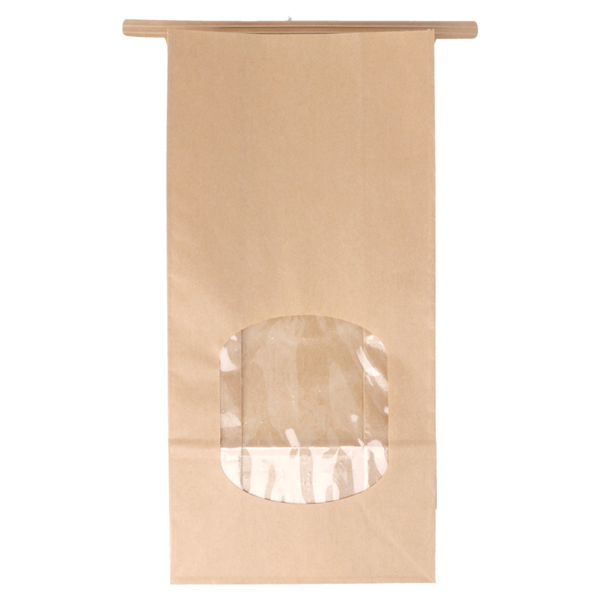 Garcia De Pou BOLSAS SOS AUTOCIERRE CON VENTANA 1800 GR 60 G/M2 + 25µ OPP 12+6 5x24 6 CM NATURAL KRAFT (500 UNID.)