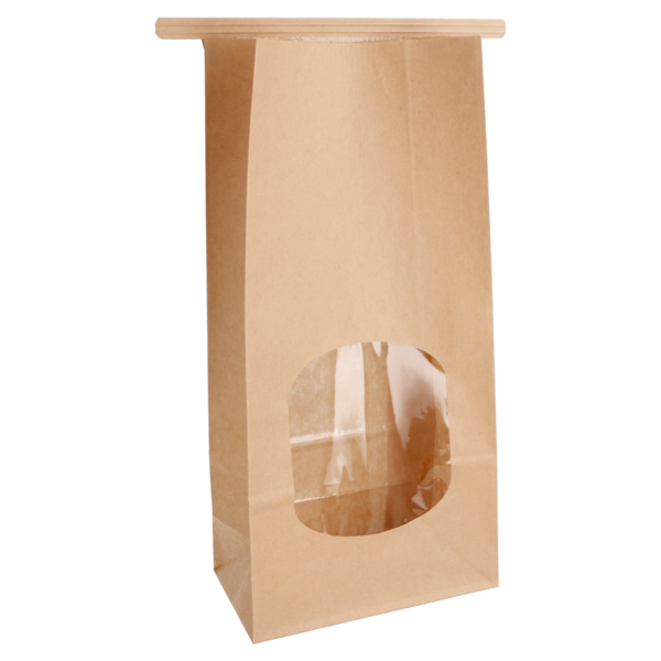 Garcia De Pou BOLSAS SOS AUTOCIERRE CON VENTANA 1800 GR 60 G/M2 + 25µ OPP 12+6 5x24 6 CM NATURAL KRAFT (500 UNID.)